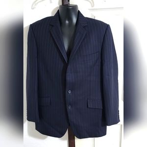 GIEVES & HAWKES No1 Savile Row London Blazer Men Navy‎ Striped 42R Wool Sport EU